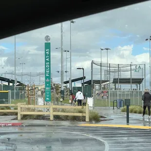 Fields A1-A5 on a rainy day