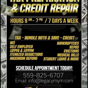 Get your taxes done and a 50% discount on your credit repair! Ends (jan 31)