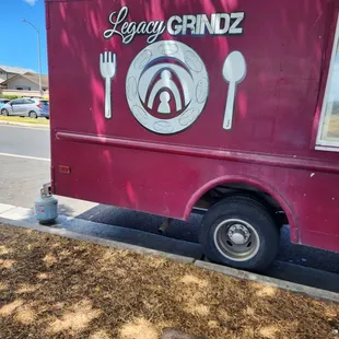 Part of the lunch wagon there signage