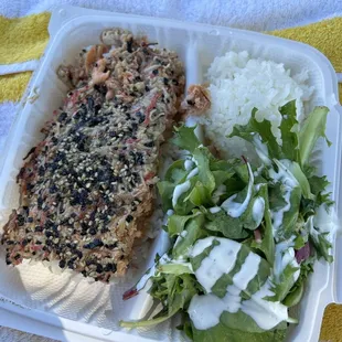 Stuffed salmon plate