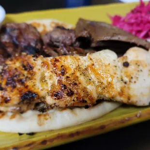 Chicken an beef kebabs