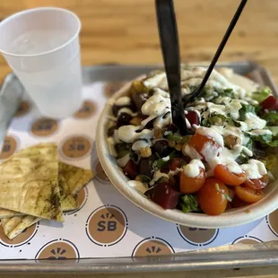 Shawarma- lamb w mushrooms, cauliflower and the fixings I wanted. A.MAZING.