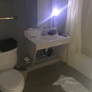 The bathroom of the nicer room.