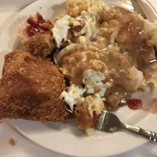a plate of food on a table