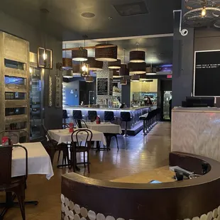interior, sushi and sashimi