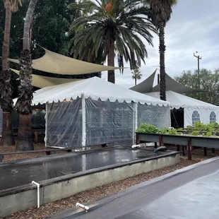 Custom tent with clear and window wall