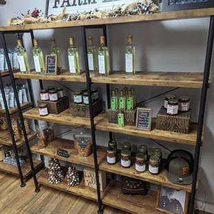 a display of farm life products