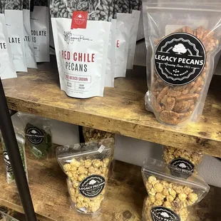Red Chile Pecans, Pecan Caramel Popcorn