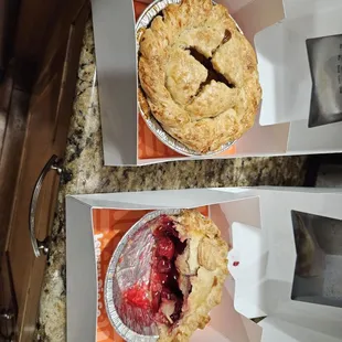 Palisade Peach and Tart Cherry mini pies