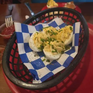 Deviled eggs I forgot to take a picture before I dug in.