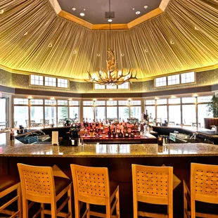 the bar and seating area