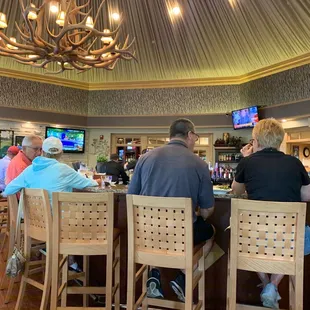 customers at the bar