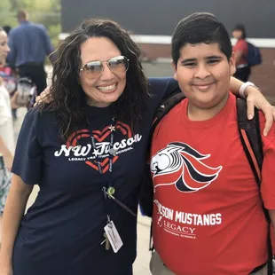 My kiddo with his amazing school principal