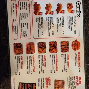 Update 11/16 new menu