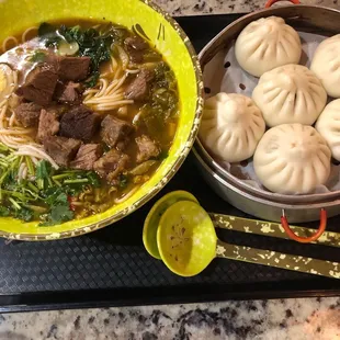 Taiwan Beef Brisket Rice Noodle and Xiao Long Bao