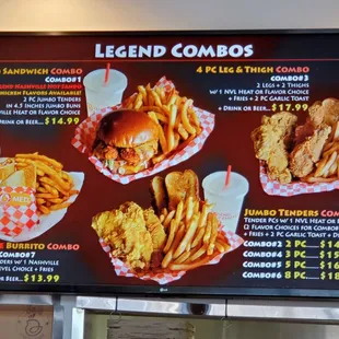 chicken wings and fried chicken