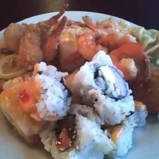 Amazing sushi and shrimp!