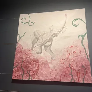 a painting of an elephant