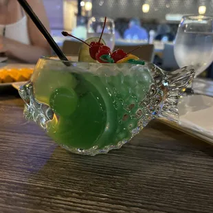 Green Mermaid drink, like a vacation in a glass!