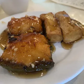 40. Stuff Tofu, Eggplant and Green Pepper