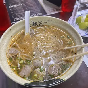 Meatball pho
