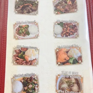 Pictures of food menu 1