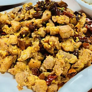 Dry chili chicken