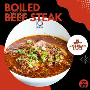 Boiled Beef in Spicy Szechuan Sauce