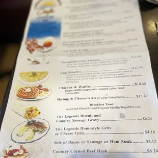 The other side of the menu.