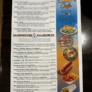 Lunch menu