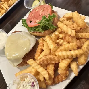 Spicy fried Chicken Sandwich special of the day.