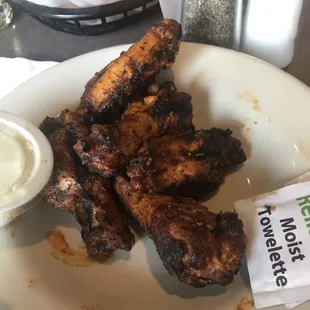 Half eaten plate of wings. Picture doesn't do them justice.