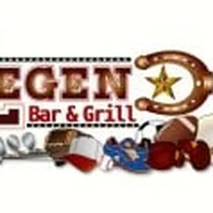 the logo of legends bar and grill
