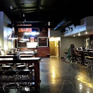 A view from the pool table