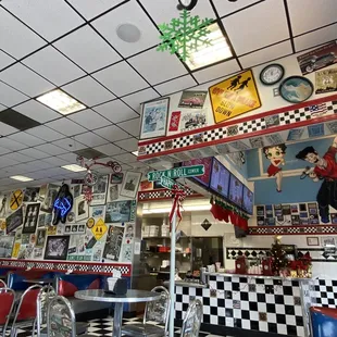 The interior of the restaurant