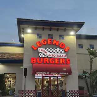 the front of the restaurant