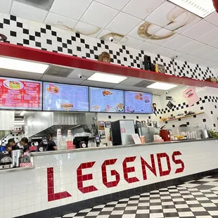 the interior of the restaurant