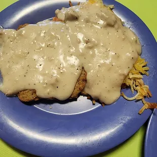CFS and hash browns smothered in gravy