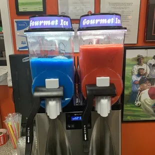 two frozen drink machines