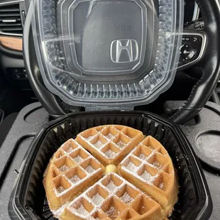 5 pc wings with 1 waffle $13.49 (instagram: @issa.cheatday)