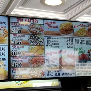 And yet another section of the menu.