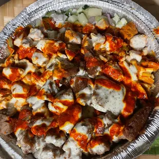 Chicken and lamb combo.