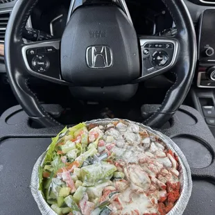 Combo over rice $13 (instagram: @issa.cheatday)