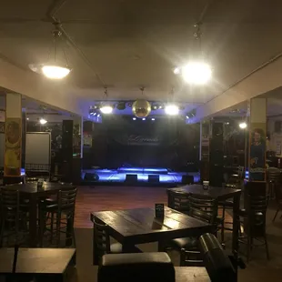 a stage set up for a performance