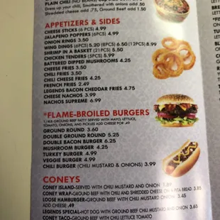 the menu