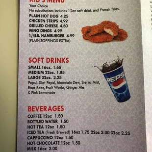 the menu