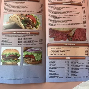 Menu back