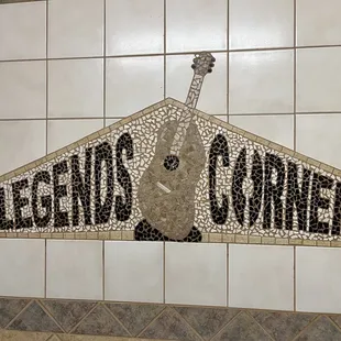 a mosaic of a guitar