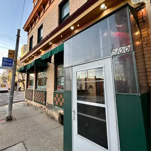 Front entrance to restaurant