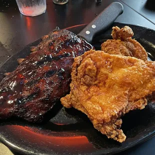 Chicken and rib combo